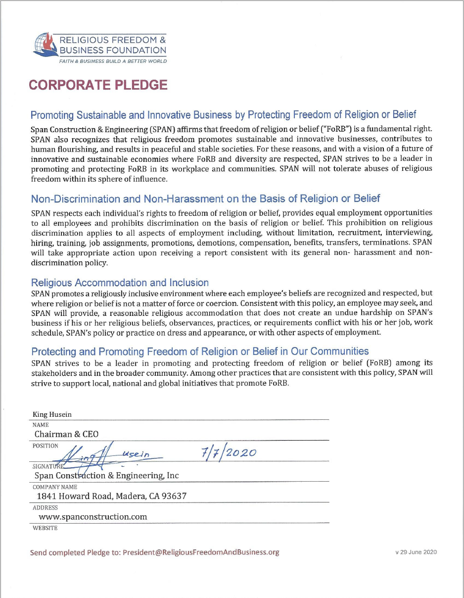 Signed Pledge